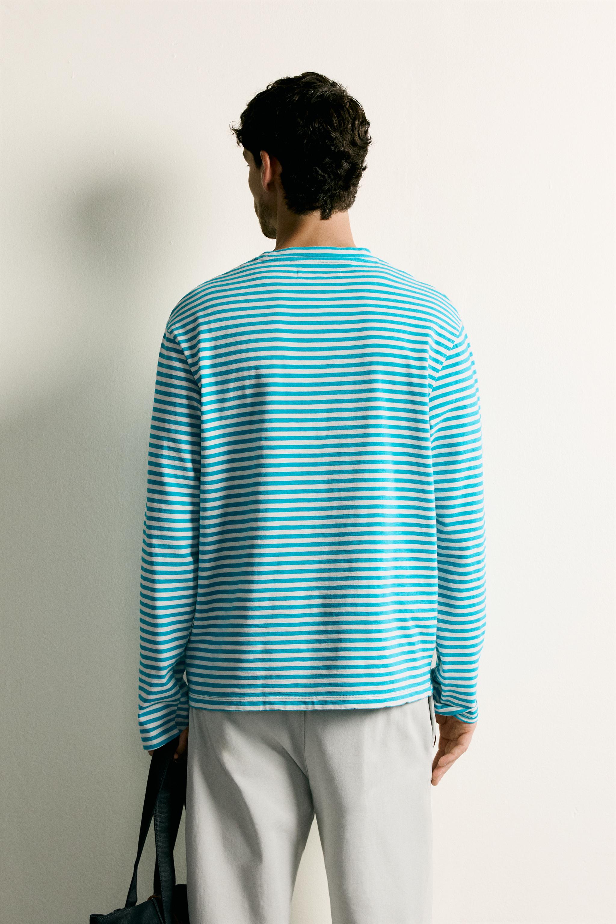 SLUB STRIPE JACQUARD REGULAR FIT T-SHIRT